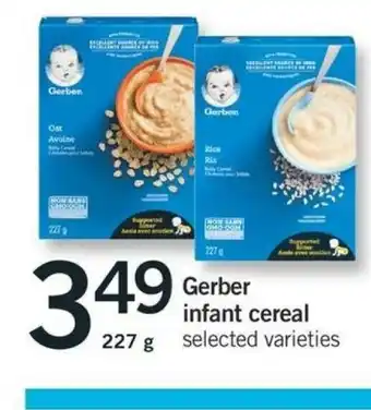 Fortinos Gerber infant cereal offer