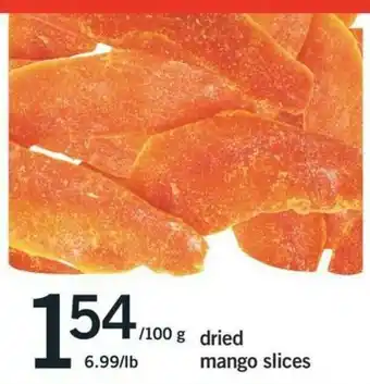 Fortinos Dries mango slices offer