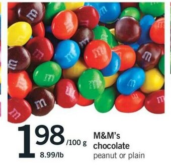 Fortinos M&M's chocolate offer