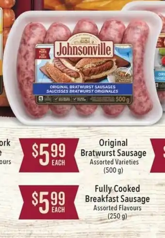 Fortinos Original Brawurst Sausage offer