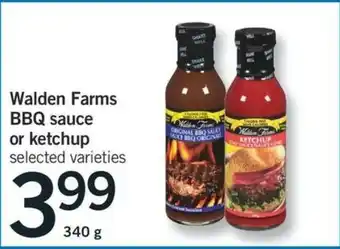 Fortinos Walden Farms BBQ sauce or ketchup offer