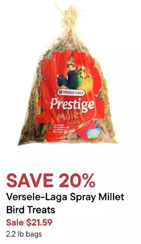 Petvalu Versele-laga spray millet bird treats offer