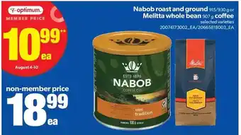 Real Canadian Superstore Nabob roast and ground or melitta whole bean coffee offer