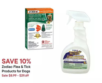 Petvalu Zodiac flea & tick products for dogs offer