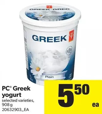 Real Canadian Superstore Pc greek yogurt offer