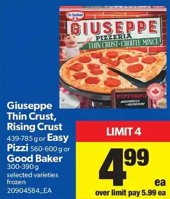 Real Canadian Superstore Giuseppe thin crust, rising crust or easy pizzi or good baker offer