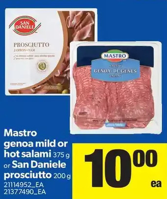Real Canadian Superstore Mastro genoa mild or hot salami or san daniele prosciutto offer