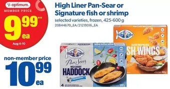 Real Canadian Superstore High liner pan-sear or signature fish or shrimp offer