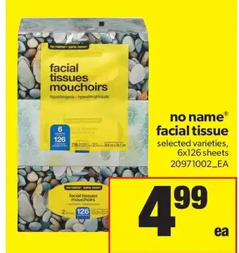 Real Canadian Superstore No name facial tissue offer