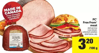 Real Canadian Superstore Pc free from meat offer
