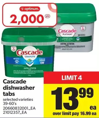 Real Canadian Superstore Cascade dishwasher tabs offer