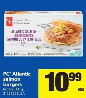 Real Canadian Superstore Pc atlantic salmon burgers offer