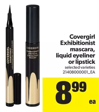 Real Canadian Superstore Covergirl exhibitionist mascara, liquid eyeliner or lipstick offer