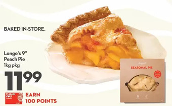 Longo's Longo's 9" peach pie offer