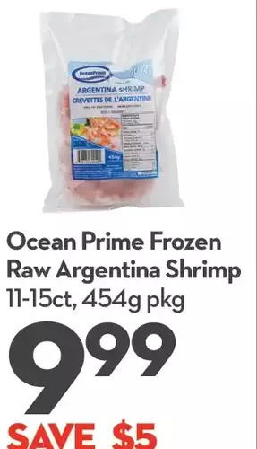 Longo's Ocean prime frozen raw argentina shrimp offer