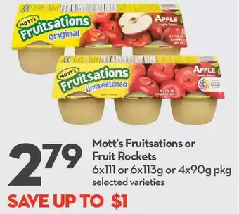 Longo's Mott's fruitsations or fruit rockets offer