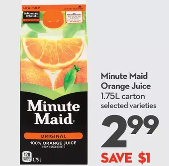 Longo's Minute maid orange juice offer