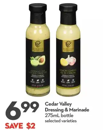 Longo's Cedar valley dressing & marinade offer