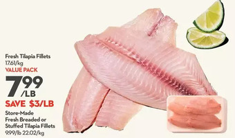 Longo's Fresh tilapia fillets | store-made fresh breaded or stuffed tilapia fillets offer
