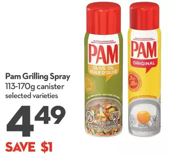 Longo's Pam grilling spray offer