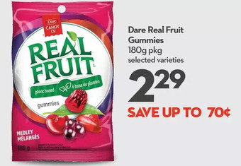Longo's Dare real fruit gummies offer