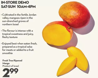 Longo's Fresh tree ripened mango offer