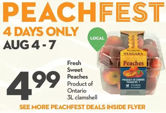 Longo's Fresh sweet peaches offer