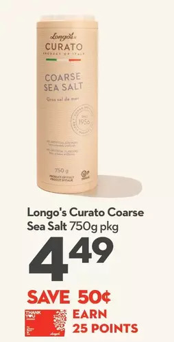 Longo's Longo's curato coarse sea salt offer