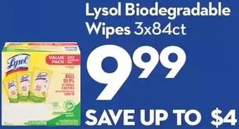 Longo's Lysol biodegradable wipes offer