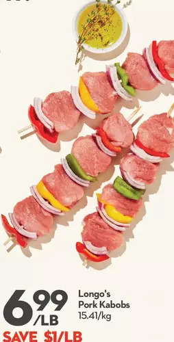 Longo's Longo's pork kabobs offer