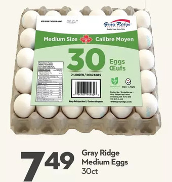 Longo's Gray ridge medium eggs offer