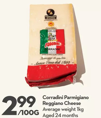 Longo's Corradini parmigiano reggiano cheese offer