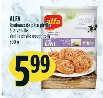 Marché Adonis Alfa vanilla phyllo dough rolls offer