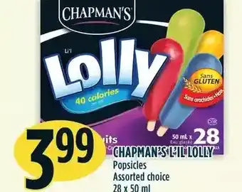 Marché Adonis Chapman's l'il lolly popsicles offer