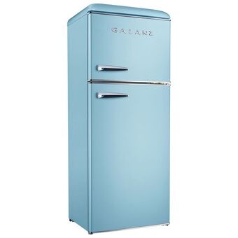 Best Buy Galanz retro 24" 10 cu. ft. freestanding top freezer refrigerator (glr10tbeefr) - blue offer