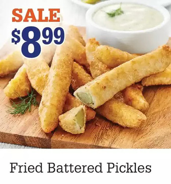 M & M Food Market Fried battered pickles offer