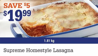 M & M Food Market Supreme homestyle lasagna offer