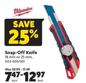 Home Hardware Snap-off knife offer