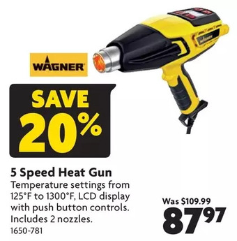 Home Hardware 5 speed heat gun offer