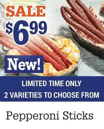 M & M Food Market Pepperoni sticks offer