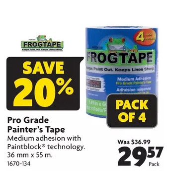 Home Hardware Pro grade painter's tape offer