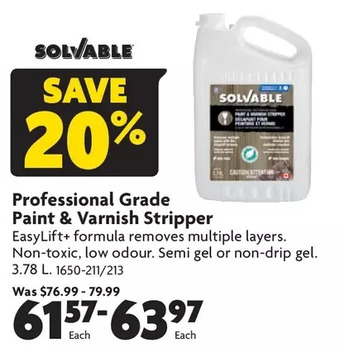 Home Hardware Professional grade paint & varnish stripper offer