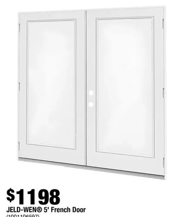 Home Depot Jeld-wen 5' french door offer