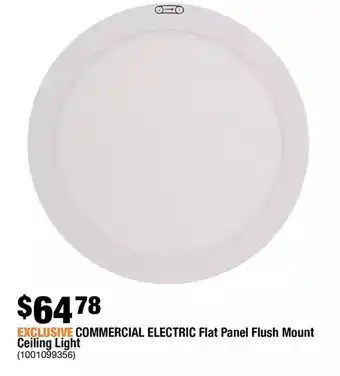 Home Depot Commercial electric flat panel flush mount ceiling light offer