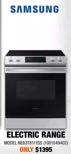 Home Depot Samsung electric range offer