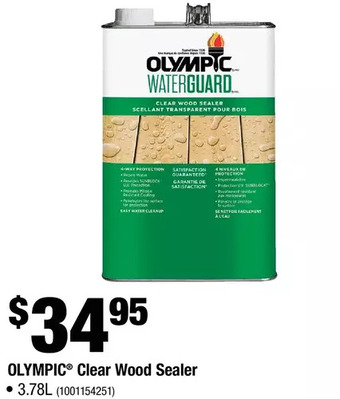 Home Depot Olympic clear wood sealer offer