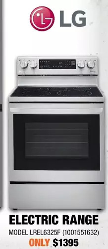 Home Depot Lg electric range offer
