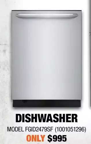Home Depot Frigidaire gallery dishwasher offer