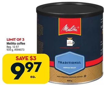 Giant Tiger Melitta coffee offer