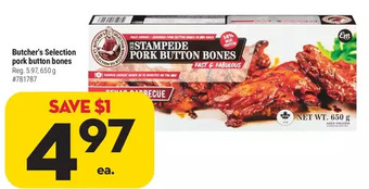 Giant Tiger Butcher's selection pork button bones offer